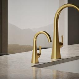 Kohler Graze Beverage faucet - Vibrant Brushed Moderne Brass - image 2