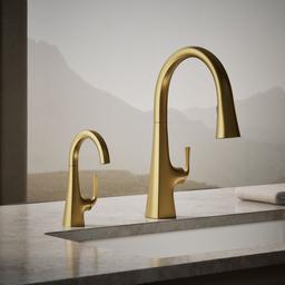 Kohler Graze Beverage faucet - Vibrant Brushed Moderne Brass - image 4