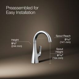 Kohler Graze Beverage faucet - Polished Chrome - image 3