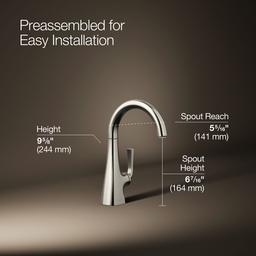 Kohler Graze Beverage faucet - Vibrant Polished Nickel - image 3