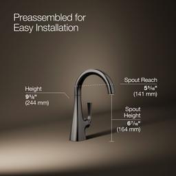 Kohler Graze Beverage faucet - Vibrant Titanium - image 2