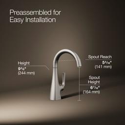 Kohler Graze Beverage faucet - Vibrant Stainless - image 3