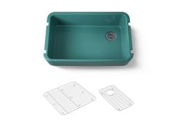 Kohler Ironridge 34'' undermount single-bowl farmhouse kitchen sink - Teal - image 1