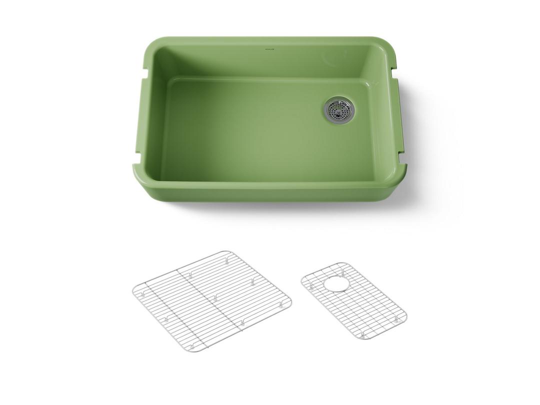 Kohler Ironridge 34'' undermount single-bowl farmhouse kitchen sink - Fresh Green by Kohler