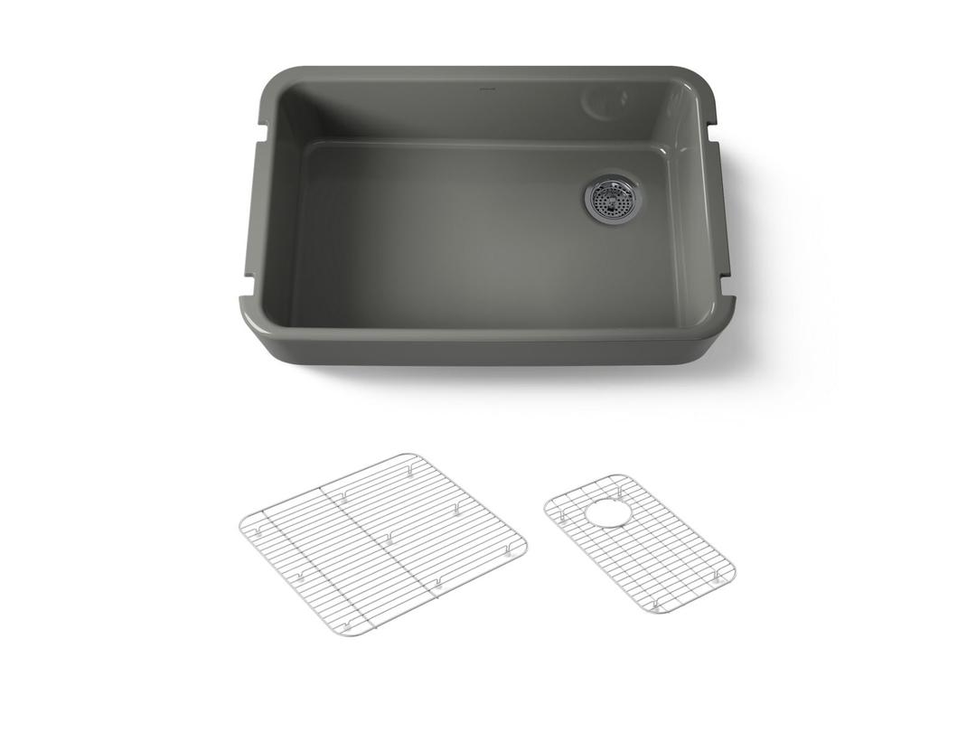 Kohler Ironridge 34'' undermount single-bowl farmhouse kitchen sink - Thunder Grey by Kohler