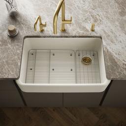 Kohler Ironridge 34'' undermount single-bowl farmhouse kitchen sink - Biscuit - image 2