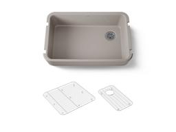 Kohler Ironridge 34'' undermount single-bowl farmhouse kitchen sink - Truffle - image 1