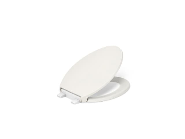 Kohler Border ReadyLatch Quiet-CloseE elongated toilet seat with antimicrobial agent - Biscuit