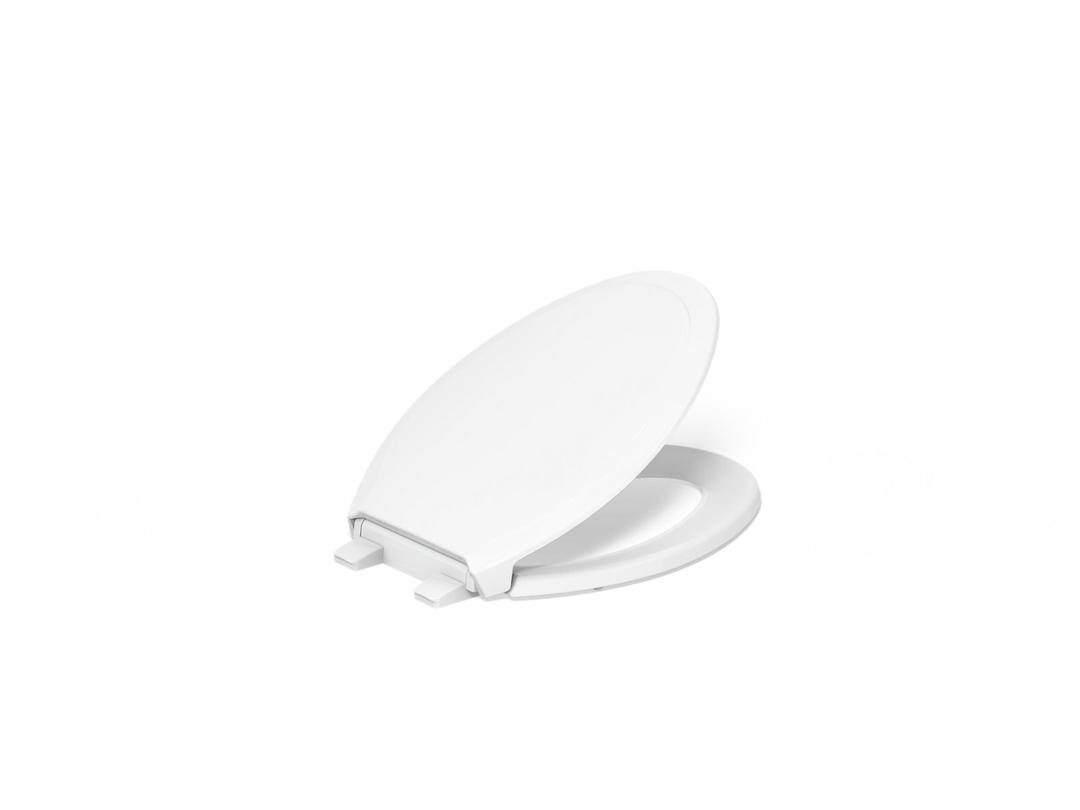 Kohler Rutledge Nightlight ReadyLatch Quiet-CloseE elongated toilet seat - White by Kohler