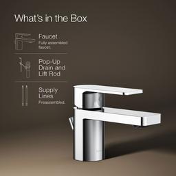 Kohler Parallel Low single-handle bathroom sink faucet, 1.2 gpm - Polished Chrome - image 2