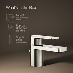 Kohler Parallel Low single-handle bathroom sink faucet, 1.2 gpm - Vibrant Polished Nickel - image 2