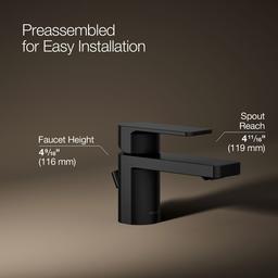 Kohler | Parallel | Bathroom Sink Faucet - Matte Black - image 3