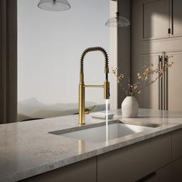 Kohler | Purist | Retractable Faucet - Vibrant Brushed Moderne Brass - image 4