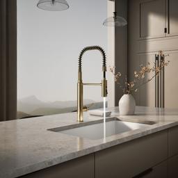 Kohler | Purist | Deck Mounted Kitchen Faucet - Vibrant French Gold - image 4