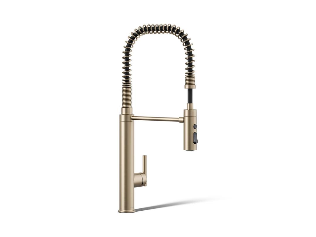 Kohler | Purist | Deck Mounted Kitchen Faucet - Vibrant Brushed Bronze by Kohler