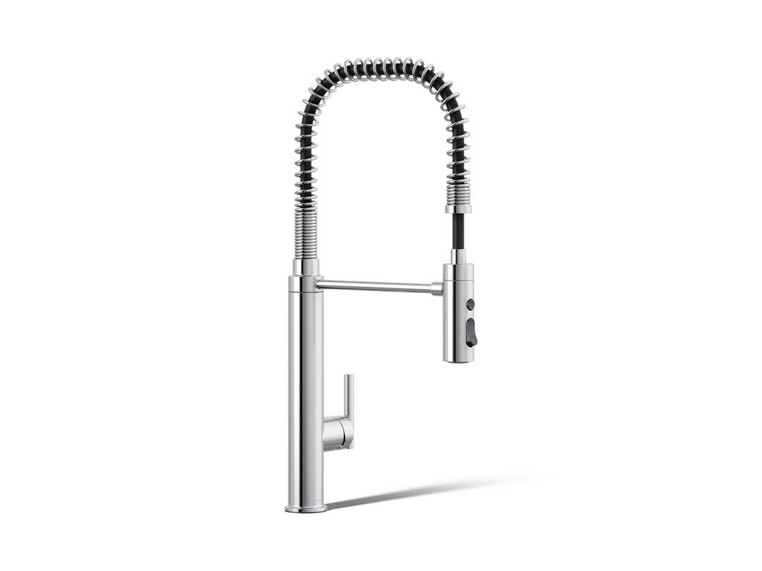 Kohler Purist Semi-professional kitchen sink faucet with three-function sprayhead - Polished Chrome by Kohler