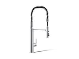 Kohler Purist Semi-professional kitchen sink faucet with three-function sprayhead - Polished Chrome - image 1