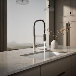 Kohler Purist Semi-professional kitchen sink faucet with three-function sprayhead - Vibrant Stainless - image 4