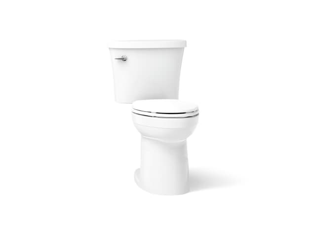 Kohler KingstonE The Complete Solution two-piece elongated toilet, 1.28 gpf - White