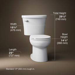 Kohler | Kingston | Two Piece Toilet - White - image 4