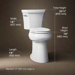 Kohler | Highline | Floor Mount Two Piece Toilet - White - image 3