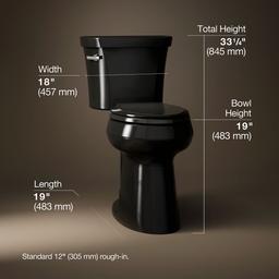Kohler | Highline | Two Piece Toilet - Black - image 3