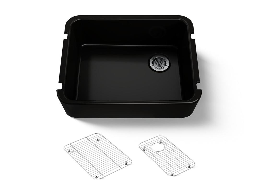Kohler Ironridge 28 in. Undermount Single-Bowl Farmhouse Kitchen Sink - Black by Kohler