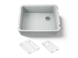 Kohler Ironridge 28 in. Undermount Single-Bowl Farmhouse Kitchen Sink - Ice Grey - image 1