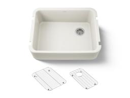 Kohler Ironridge 28 in. Undermount Single-Bowl Farmhouse Kitchen Sink - Biscuit - image 1