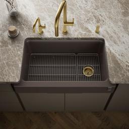 Kohler Cairn Undermount single-bowl farmhouse kitchen sink - Matte Brown - image 2