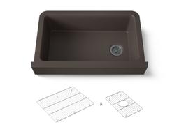 Kohler Cairn Undermount single-bowl farmhouse kitchen sink - Matte Brown - image 1