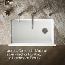 Kohler Cairn Undermount single-bowl farmhouse kitchen sink - Matte White - image 4