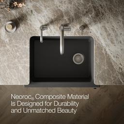 Kohler Cairn 29-3/4'' undermount single-bowl farmhouse kitchen sink with short apron - Matte Graphite - image 4