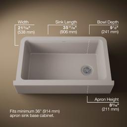 Cairn 34'' undermount single-bowl farmhouse kitchen sink - image 3