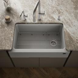 Kohler Cairn 34'' undermount single-bowl farmhouse kitchen sink - Matte Grey - image 2