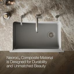 Kohler Cairn 34'' undermount single-bowl farmhouse kitchen sink - Matte Grey - image 4