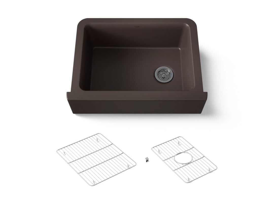 Kohler Cairn 29-11/16'' undermount single-bowl farmhouse kitchen sink - Matte Brown by Kohler