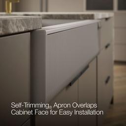 Cairn 34'' undermount single-bowl farmhouse kitchen sink with fluted design - image 6