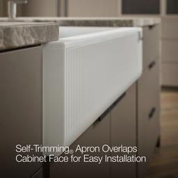 Cairn 34'' undermount single-bowl farmhouse kitchen sink with fluted design - image 6