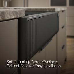 Cairn 34'' undermount single-bowl farmhouse kitchen sink with fluted design - image 6