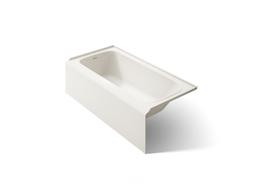 AvecE 60'' x 30'' alcove bath, left drain - Biscuit - image 1