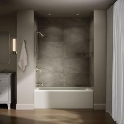 AvecE 60'' x 30'' alcove bath, left drain - Biscuit - image 4
