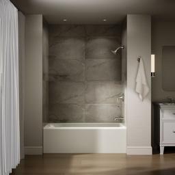 AvecE 60'' x 30'' alcove bath, right drain - Biscuit - image 4