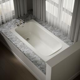 AvecE 60'' x 32'' drop-in bath - Biscuit - image 2