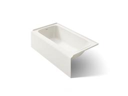 AvecE 60'' x 32'' alcove bath, left drain - Biscuit - image 1