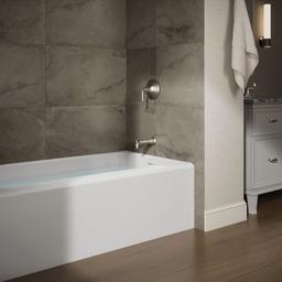 AvecE 60'' x 32'' alcove bath, right drain - White - image 2