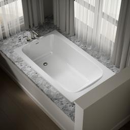 AvecE 60'' x 36'' drop-in bath - White - image 2
