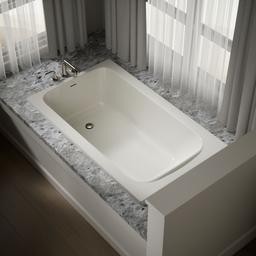 AvecE 60'' x 36'' drop-in bath - Biscuit - image 2