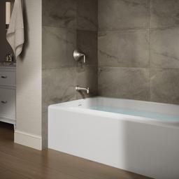 AvecE 60'' x 36'' alcove bath, left drain - White - image 2