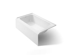 AvecE 60'' x 36'' alcove bath, left drain - White - image 1
